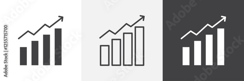 Stats vector icons collection graphic designs for ui designs