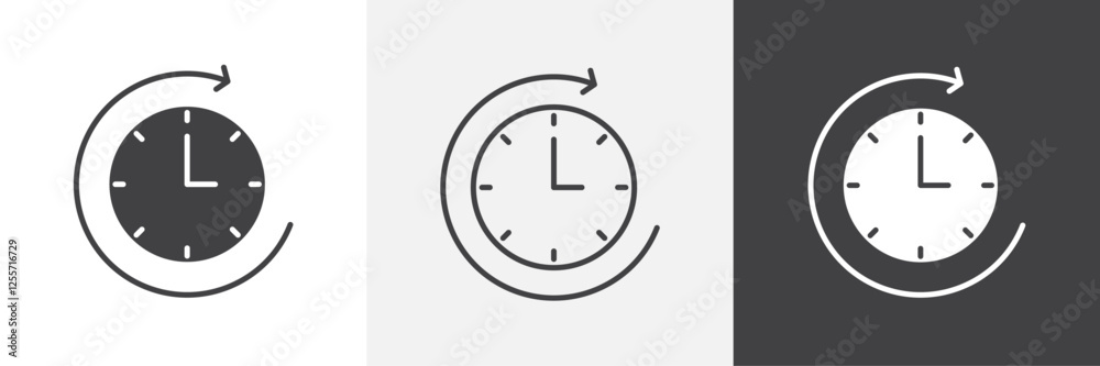 Time forward vector icons collection graphic designs for ui designs Time forward vector icons collection graphic designs for ui designs