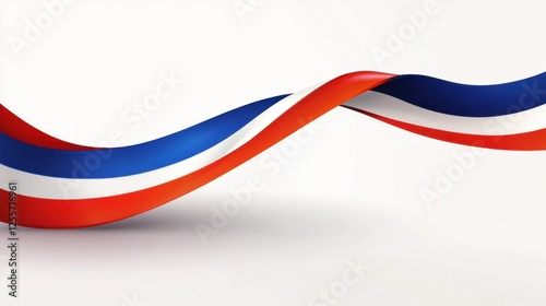 Free Download Abstract Waving Ribbon Design in French National Colors Celebrating French Culture and Patriotism - GFXLoad