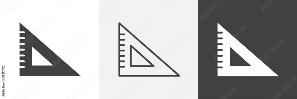 Triangle Ruler vector icons collection graphic designs for ui designs Triangle Ruler vector icons collection graphic designs for ui designs