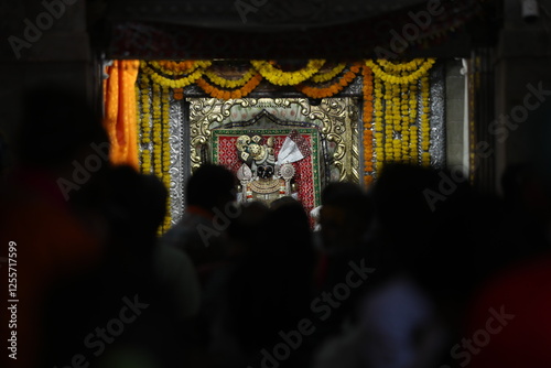 Lord Krishna, Shree Dwarkadhish Temple, Dwarka is believed to have been the first capital of Gujarat. photo
