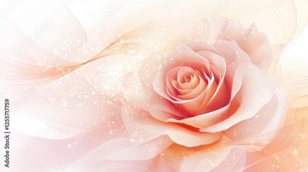 A vector rose design with a transparent background, featuring flowing petals and a soft, dream-like aesthetic. A vector rose design with a transparent background, featuring flowing petals and a soft, dream-like aesthetic.