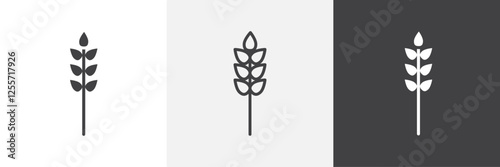 Wheat vector icons collection graphic designs for ui designs
