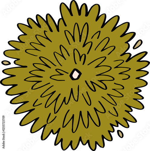 decoration hand drawn cartoon top view of tree illustration for landscape and architecture design.