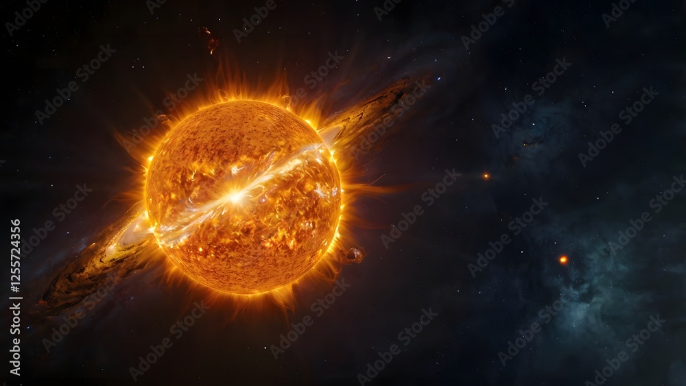 Fototapeta premium star distroying in a spece generated with ai