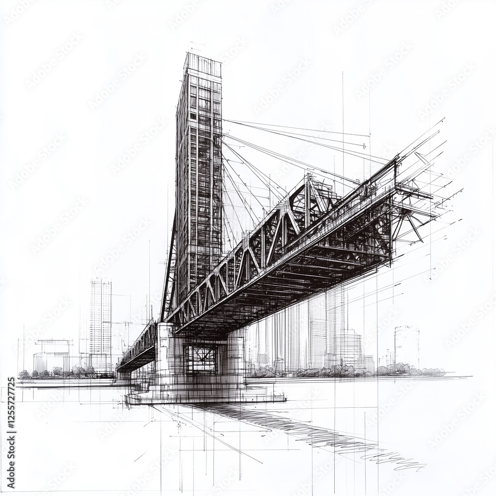 Architectural drawing background, Construction building vector sketch concept, A detailed architectural sketch Architectural drawing background, Construction building vector sketch concept, A detailed architectural sketch