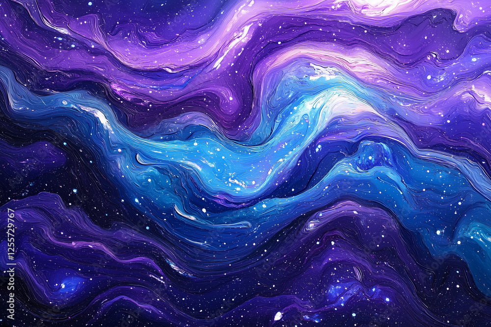 A galaxy-inspired background with swirling purples, blues, and shimmering stars A galaxy-inspired background with swirling purples, blues, and shimmering stars