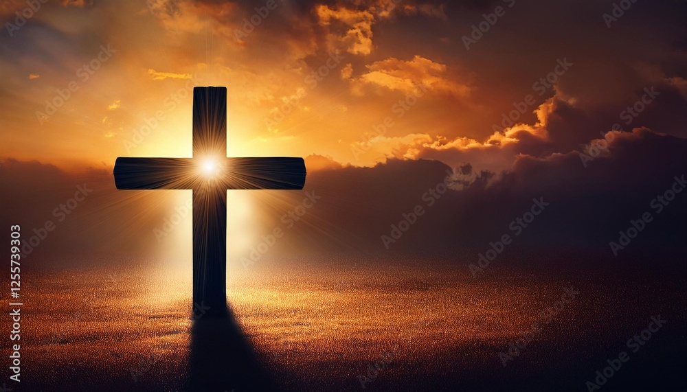 cross at sunset cross at sunset
