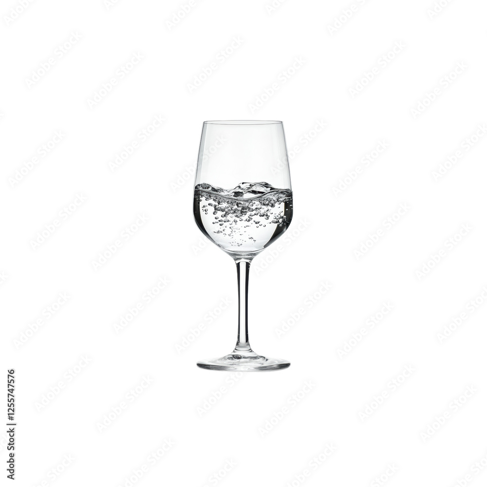 Elegant glass with water splash on a minimalist background Elegant glass with water splash on a minimalist background