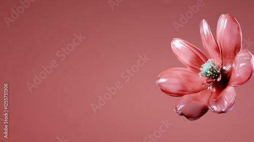 Realistic Soft Petals of a Delicate Flower on a Simple Background for Artistic and Creative Projects