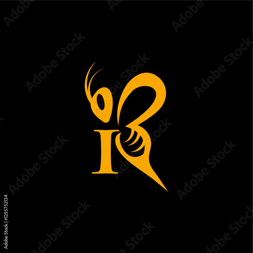 creative I bee logo with a modern concept