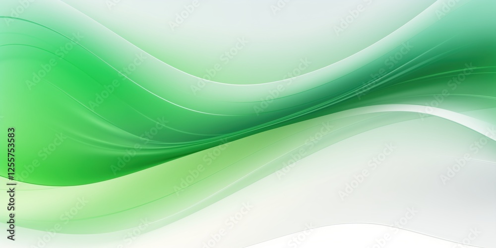Obraz premium Abstract green and white gradient flow, perfect for eco-friendly designs and web applications