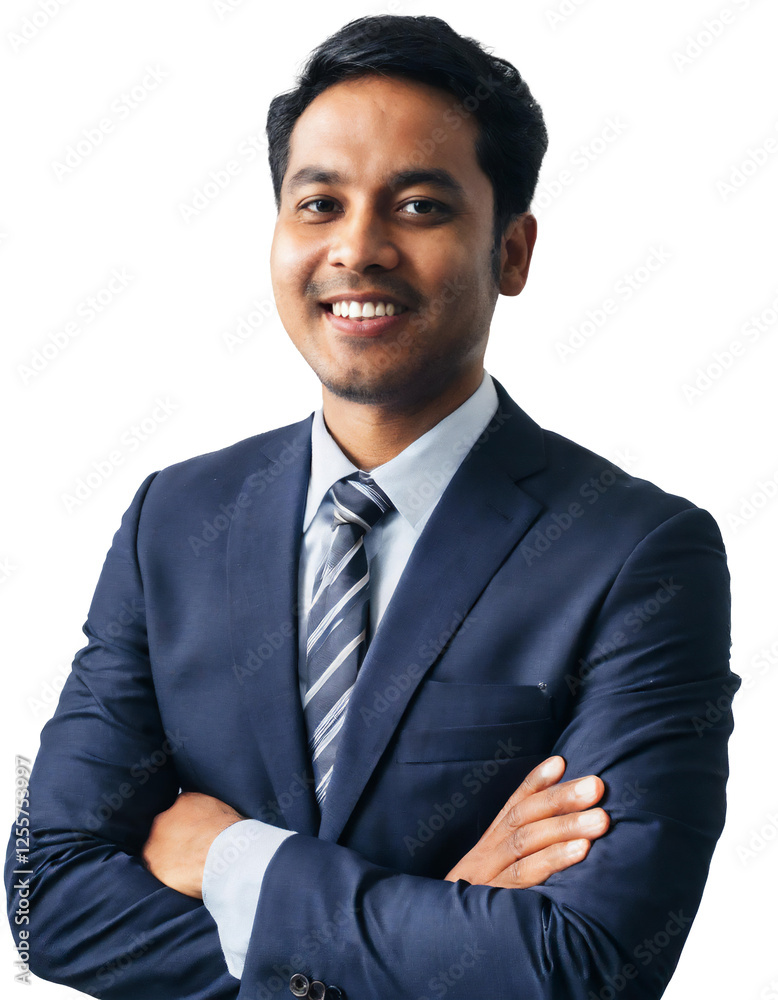 Portrait of only one Man. White Background. Portrait of only one Man. White Background.