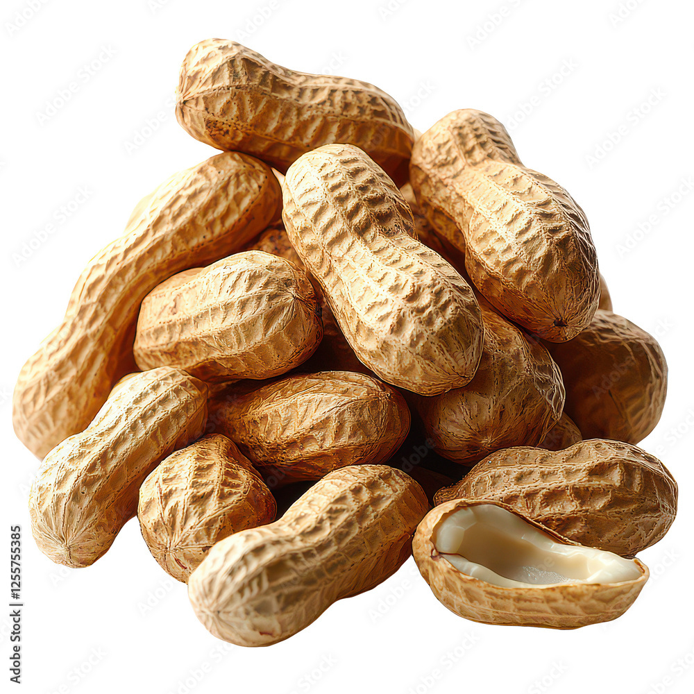 Beautiful peanuts isolated on transparent background Beautiful peanuts isolated on transparent background