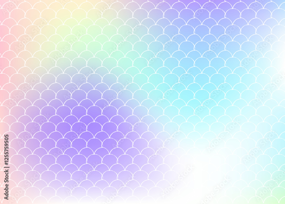 Gradient mermaid background with holographic scales. Gradient mermaid background with holographic scales.