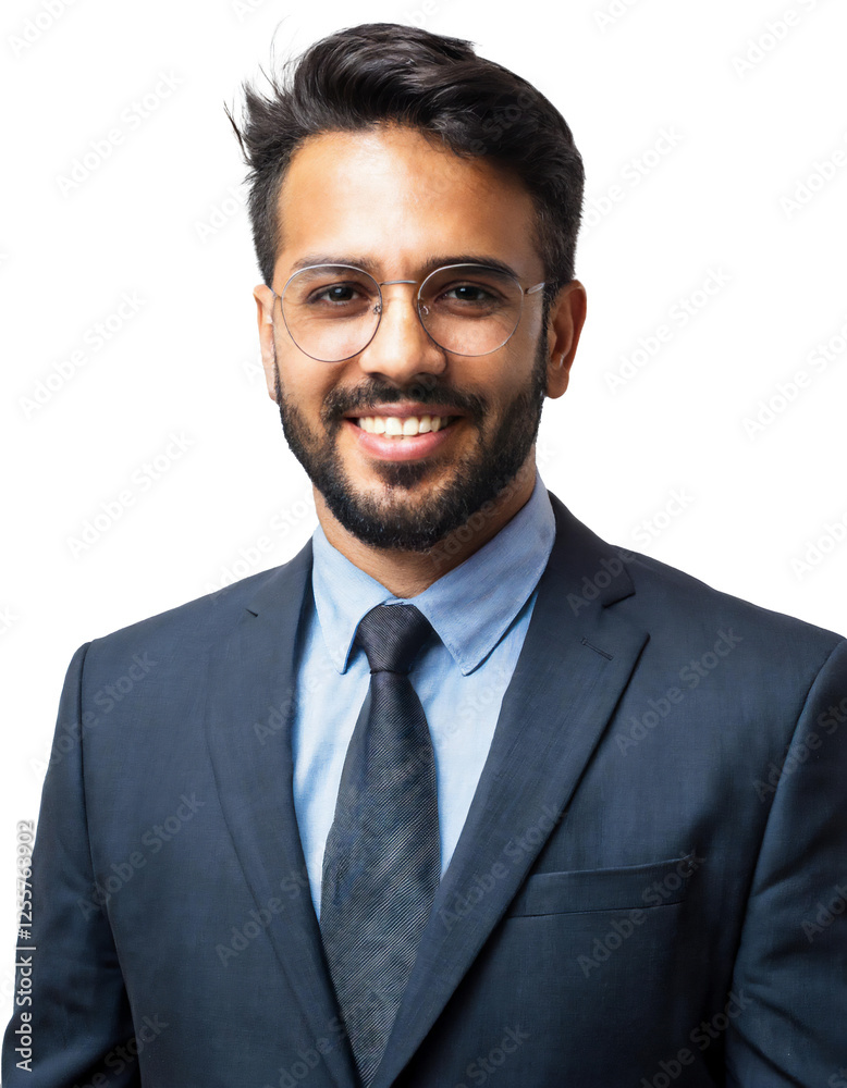 Portrait of only one Man. White Background. Portrait of only one Man. White Background.