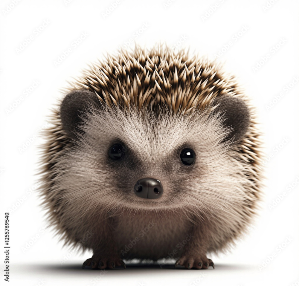 Obraz premium hedgehog on white background