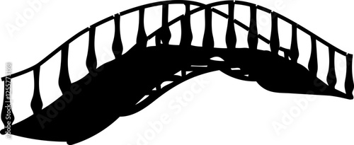 bridge silhouette on white background vector