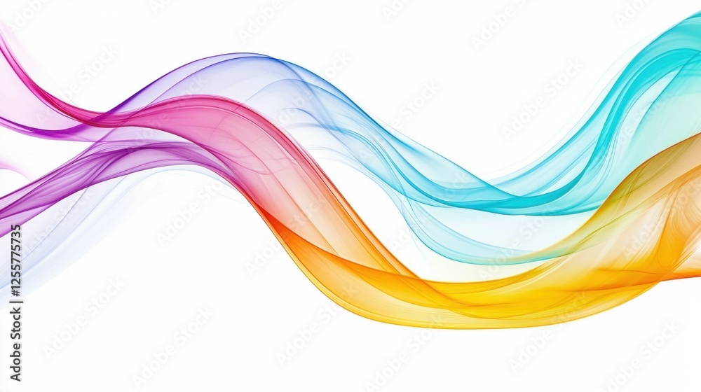 Color abstract waves background. Rainbow curve lines illustration isolated on white. Luxury colorful swirl pattern. Elegant modern design element Color abstract waves background. Rainbow curve lines illustration isolated on white. Luxury colorful swirl pattern. Elegant modern design element
