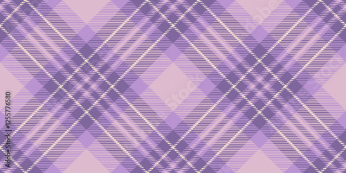 Advertising check seamless texture, wear pattern vector fabric. Surface textile background plaid tartan in light and violet colors.