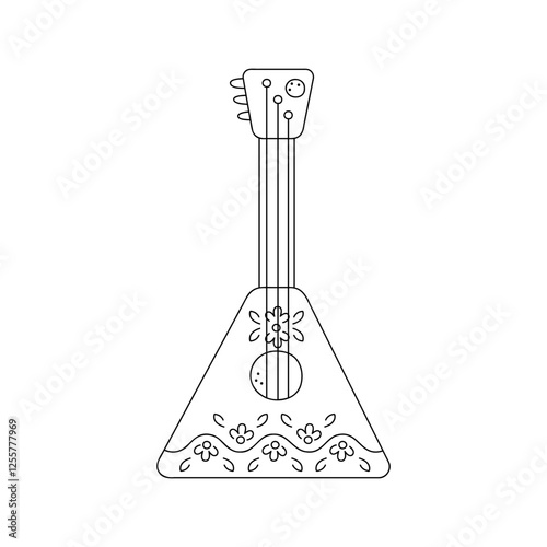Balalaika. Hand drawn clip art for your project.