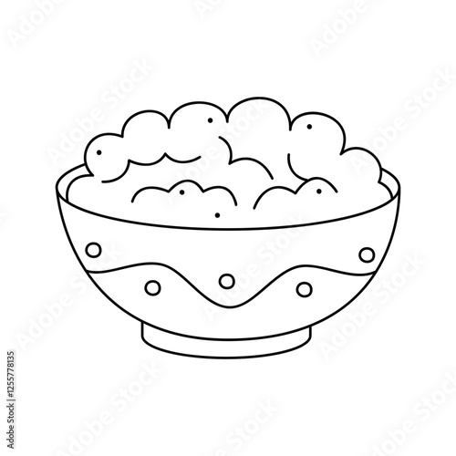 Bowl of caviar. Hand drawn clip art for your project.