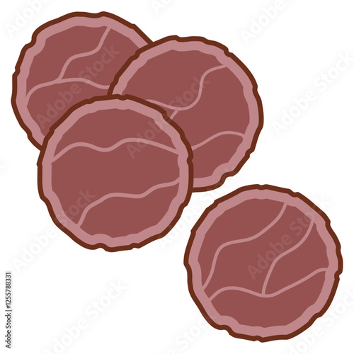 smoked ham top view, Smoked meats.