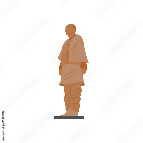 Statue Of Unity, Indian Symbol Vector Illustration