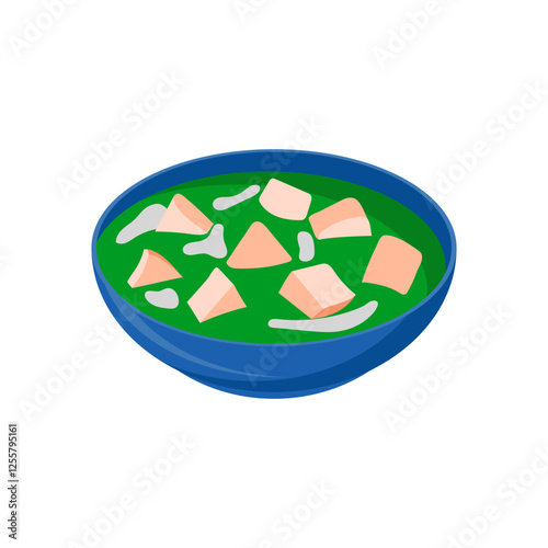 Palak Paneer, Indian Symbol Vector Illustration