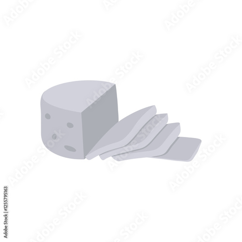 Paneer, Indian Symbol Vector Illustration