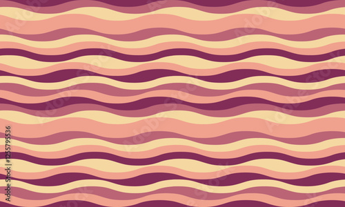 Serene, wavy stripes in calming pastel hues create a seamless pattern perfect for backgrounds, textiles, and website design.
