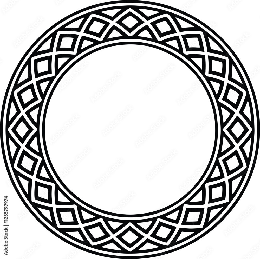 Ornate Black and White Floral Mandala Design Pattern Art