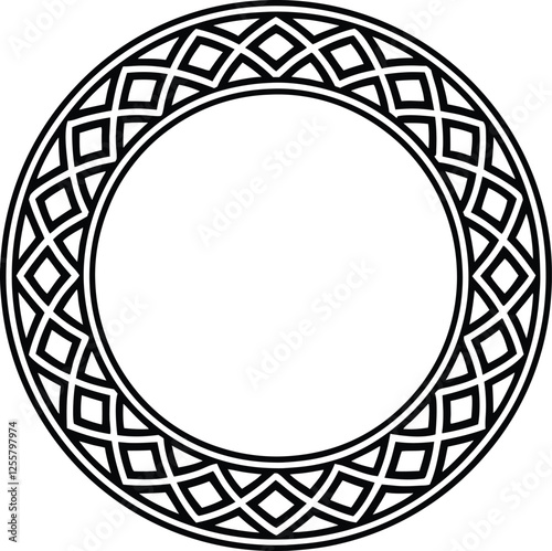 Ornate Black and White Floral Mandala Design Pattern Art