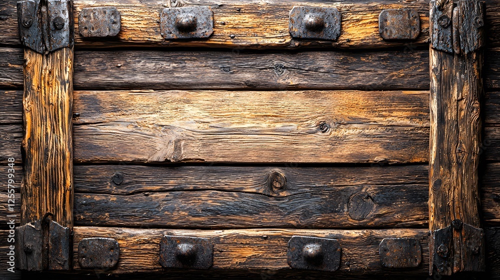 Rustic Wooden Background with Iron Hardware Design Elements Rustic Wooden Background with Iron Hardware Design Elements