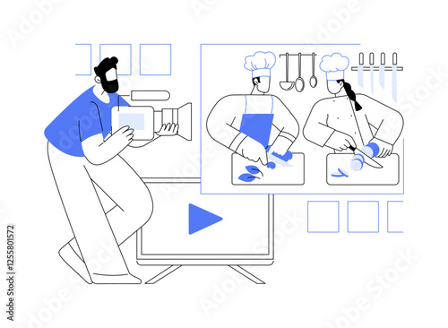Reality show isolated cartoon vector illustrations.