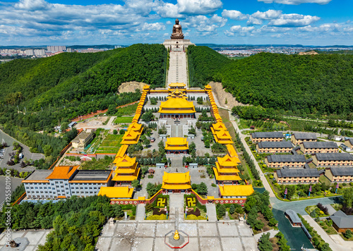 Landscape of Zhengjue Temple, Liudingshan cultural tourism area, Dunhua, Jilin Province photo