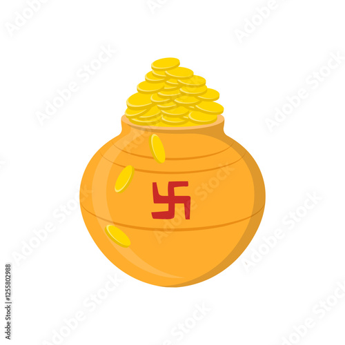 Dhanteras, Indian Symbol Vector Illustration