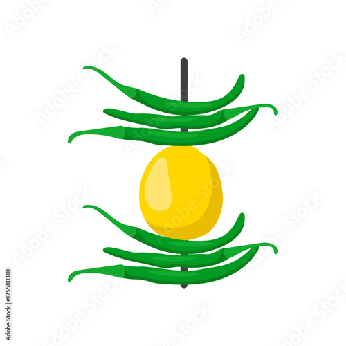 Nazar Battu, Indian Symbol Vector Illustration