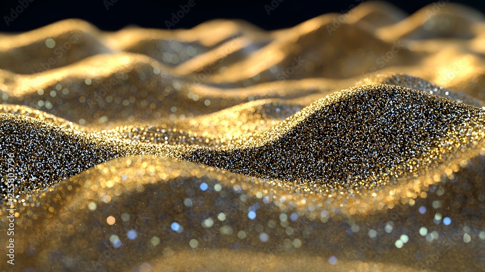 Shimmering Golden Sand Waves Under Soft Natural Light Shimmering Golden Sand Waves Under Soft Natural Light