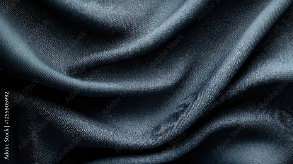 A flowing dark gray fabric that showcases a rich texture, creating elegant curves and a sense of depth, perfect for various design applications and artistic expression. A flowing dark gray fabric that showcases a rich texture, creating elegant curves and a sense of depth, perfect for various design applications and artistic expression.