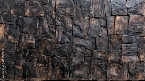 Dark Rustic Wooden Background with Unique Texture and Patterns