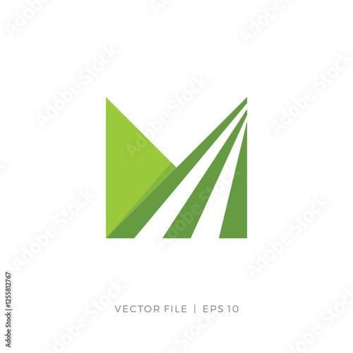 Letter M street way logo