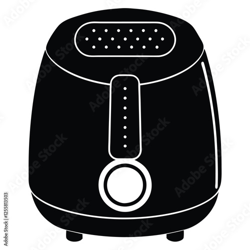 Air Fryer Vector Illustration – Modern Kitchen Appliance for Healthy Cooking