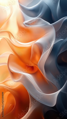  Subtle abstract wave patterns in soft neutral tones, smooth curves, minimal design, spacious layout, high resolution, perfect for corporate slides and presentations
