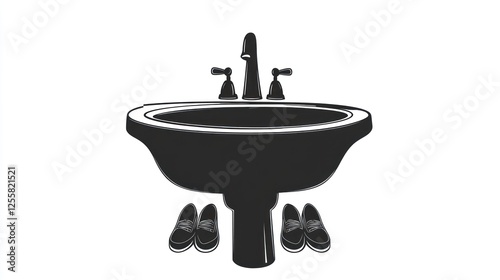 Sink with Shoes - Bathroom Accessory