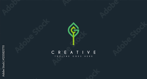 Logo Letter G Leaf, Concept Letter G and Icon Green Leaf.