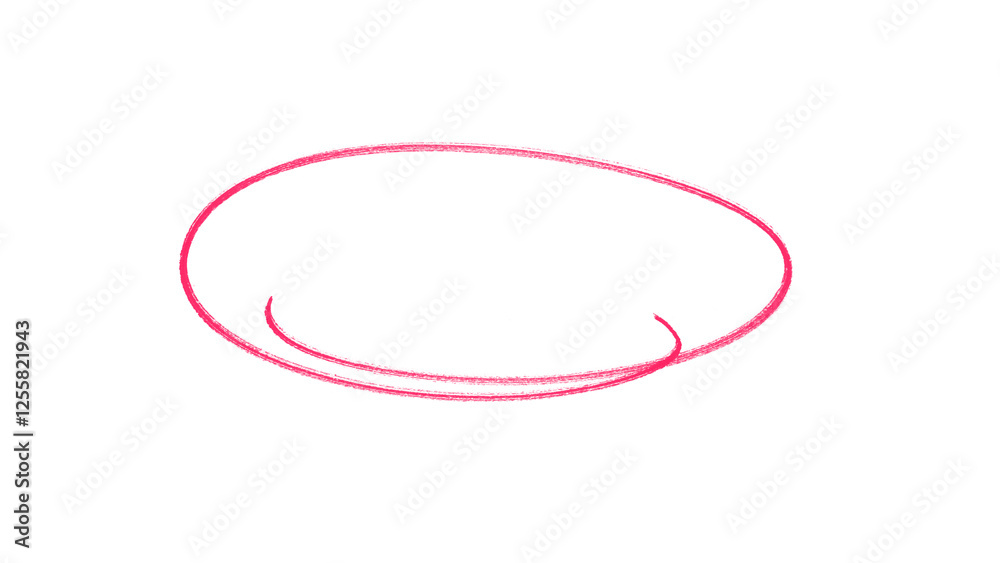 Hand-Drawn Red Doodle PNG, red oval circle, Abstract Marker Scribble Transparent Background. 