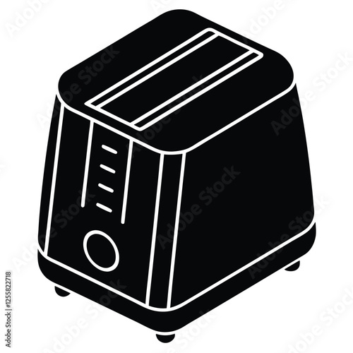 Air Fryer Vector Illustration – Modern Kitchen Appliance for Healthy Cooking