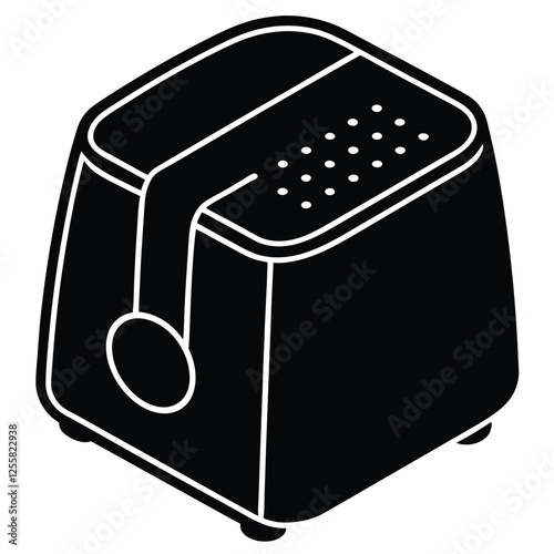 Air Fryer Vector Illustration – Modern Kitchen Appliance for Healthy Cooking