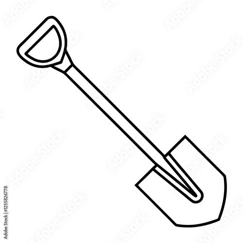 shovel vector illustration